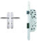Bricard 984056 Ensemble poignées zamak sur Plaque Esquisse pour Porte de Salle de Bains, Toilettes & Yale Serrure à encastrer à condamnation, axe 40 mm, Coffre 135 mm - Y13R-A40/B/SC - Pêne Réversible