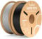 ELEGOO Rapid PETG Filament 1.75mm Schwarz Grau 2KG, High Speed 30-600mm/s 3D Drucker Filament Maßgenauigkeit +/- 0.02 mm, 2 Stück 1kg Pappspule(2.2lbs) Passend für die meisten FDM 3D Drucker