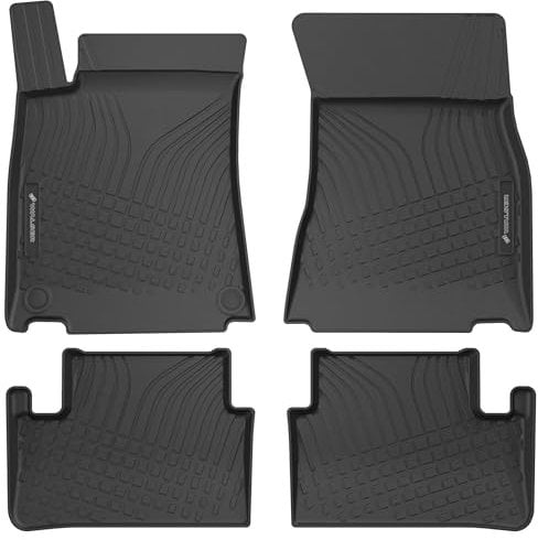 Walser Premium Fussmatten Auto für Mercedes-Benz A-Klasse (W177, V177) 2018-Heute, 100% passgenaue Gummimatten Auto - Made in EU, robuste Fußmatten Auto, Auto Fußmatten