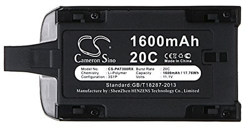 1600mAh 17.76Wh Battery Replacement for Parrot Bebop Drone 3.0, Bebop Drone Skycontroller, Bebop Mini Quadcopter, Bedop Drone First