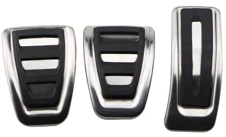 YJTYC Fußstütze Pedale für Audi A4 B8 S4 A5 S5 8T Q5 SQ5 A6 c7 A7 S7 S6 4G A8 S8 4H at MT Auto Pedal Pad Abdeckung, Anti Rutsch Automatik Getriebebremse Gaspedal Bremsauflage Pedal,MT 3Pcs