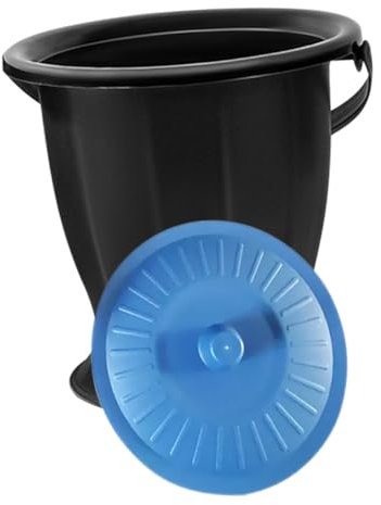 CAXUSD Nachttopf Mit Deckel Aus Kunststoff Spucknapf Tragbar Für Camping Unisex Für Schlafzimmer Rutschfeste Basis Isoliert Gerüche Wiederverwendbar Für Hausgebrauch