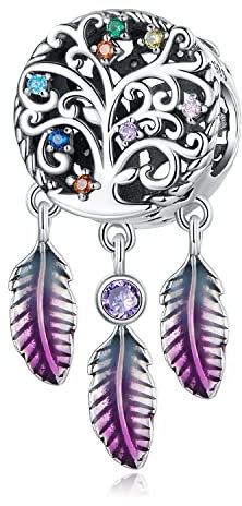Lebensbaum Traumfänger Charm 925 Sterling Silber Charm passend für Pandora Armband Halskette