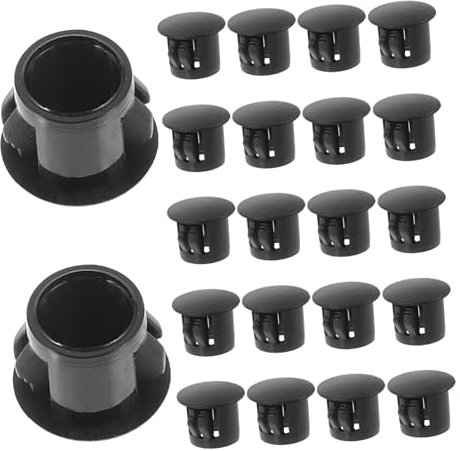 SEWOART 20St Schraubenabdeckungen Bildaufhängestreifen Rohreinsatz-Endkappen Haken Fisher-Stecker Knopfstecker Wiederverwendbare Lochstopfen Lochkappen Bohrloch-Abdeckkappen Plastik Black