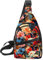 etoenbrc Crossbody-Rucksack für Damen und Herren, Vintage, bunte Blumen, Crossbody-Bauchtasche, Brusttasche mit verstellbarem Gurt, für Workout, Laufen, Reisen, Wandern, Mehrfarbig, Einheitsgröße
