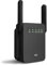 WiFi extender,WiFi signal booster，300Mbps specification, suitable for 5000 sq.tf and 50 devices, wall penetration, no dead corners, WiFi extender with 4 antennas and Ethernet ports-Black