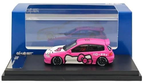 Ghost Player 1:64 EG6 Pink Diecast Modellauto Miniatur Sammlung Auto Geschenk Spielzeug Fahrzeug Modelle