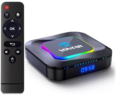 CHROX Android 13.0 TV Box, VONTAR R3 Smart TV Box RK3528 Quad-Core 64-Bit Arm Cortex-A53 Supporto 4K 2.4/5.0Ghz WiFi BT4.0 100/1000M HDMI 2.0 H.265 Set Top Box,2gb+16gb