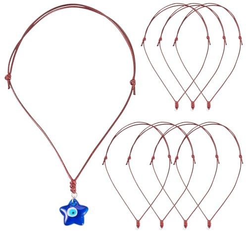 Craftdady 30 Stück Kordel-Halskette, dunkelrot, verstellbare Kordel, Halskette, Schnur, geknotet, gewachst, für Damen und Herren, Halsketten, Choker, Bohemia, Schmuckherstellung