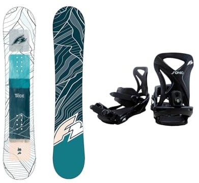 F2 Set Snowboard T-Ride Wood Weiss 147cm + Sonic Pro Bindung M