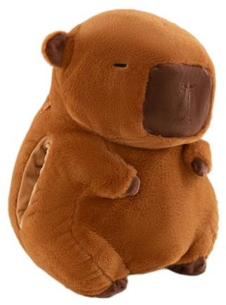 Xiyocadt Plüschtier Capybara Kuscheltier, Kuschelige Plüsch Handwärmer,Stofftier, Kopfkissen als Flauschiges Wärmekissen Plüschtier, für Bett, Auto und Winter Zuhause (40cm)
