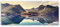 ge Bildet Bild auf Leinwand | Landschaftsbilder - Norwegische Berglandschaft L in 100x40 cm als Panorama Wandbild | Wand-deko Dekoration Wohnung modern Bilder | 2212