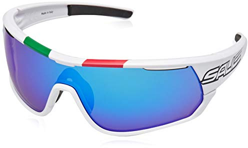 Salice 016 ITA Blanc-RW Bleu Sonnenbrille, Bianco, Einheitsgröße