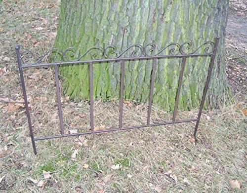 Deko-Impresion Steckzaun, 4 Stück, Rankgitter, Rankhilfe Beetbegrenzer Eisen je 70 cm
