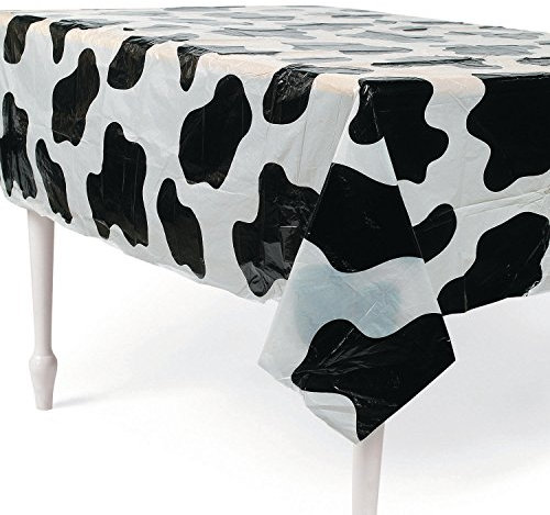 cama24com Bauernhof Tischdecke Kuhflecken Mottoparty Kindergeburtstag Tischdeko mit Palandi® Sticker