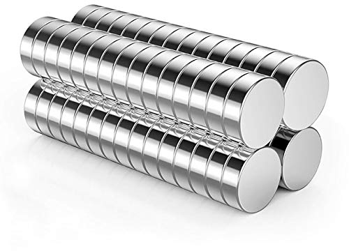 Dobee Neodym Magnete 10x3 mm 60 Stück Mini Rund Extrem Stark ca. 2 Kilo mit Aufbewahrungs Box, Supermagnete Klein für Pinnwand, Whiteboard, Kühlschrank, Magnettafel, Weiß