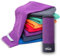 Mikrofaser Handtuch Set - für Sauna, Fitness, Sport I Strandtuch, Sporthandtuch I Lila_Brush Set2: XL (180x80) & S (80x40)