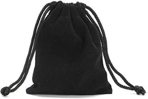 MJJEsports Bolsas De Almacenamiento Multi-Utilizado Dados Polyhedral Dices Negro Terciopelo Joyas Bolsas Para Gadgets Electrónicos Juegos De Dados