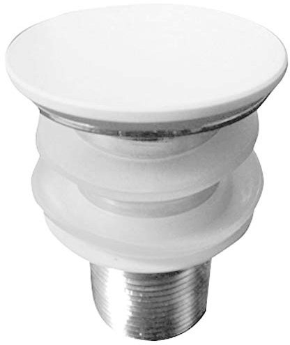 Bonde d'écoulement 1 1/4 Blanc mat Click Clack Valve pour lavabo