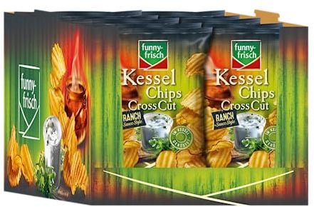funny-frisch Kessel Chips Cross Cut Ranch Sauce Style, 10er Pack (10 x 120 g)