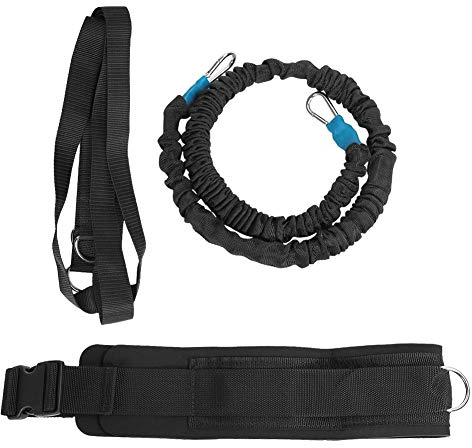 Akozon Cintura di allenamento a resistenza dinamica Fasce per esercizi da corsa a resistenza multifunzionale Corda elastica di velocità di accelerazione per la corsa sportiva(6 * 10 * 1m)
