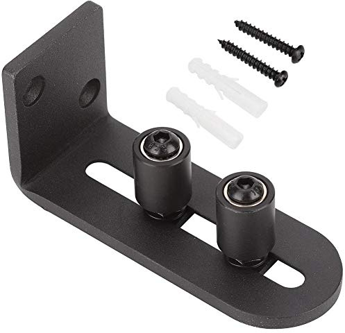 Guías de piso para puertas corredizas de granero, ajustables, acero al carbono, fáciles de instalar, compatibles con todas las marcas, uso en interiores y exteriores, dormitorios, baños, cocinas, gara