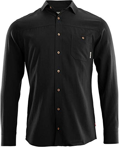Aclima LeisureWool Woven Wool Shirt Schwarz, Schwarz, M