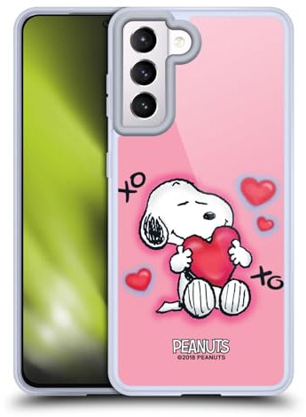 Head Case Designs Offizielle Peanuts XOXO Snoopy Plankenweg-Spritzpistole Soft Gel Handyhülle Hülle kompatibel mit Samsung Galaxy S21 5G