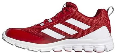 adidas Herren Speed Trainer 5 Baseballschuh, Team Power Red/White/Silver Metallic, 41 1/3 EU