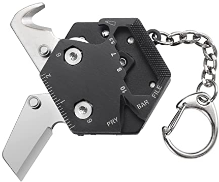 Herramienta Multiuso Mini Herramienta Hexagonal Multifuncional, Juego De Destornilladores De Herramientas, Llavero De Cuchillo De Bolsillo Plegable De Acero Inoxidable