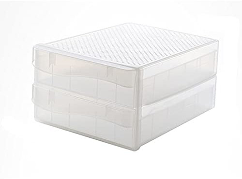 KANKOO Huevera Hueveras De Plastico Huevos Frescos Huevo de Huevo Armario Bandeja de plástico para Huevos Cestas y Soportes para Huevos Cajón de Huevos Double Layer