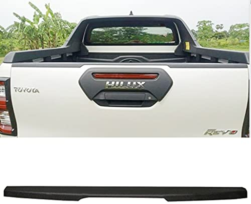 JHCHAN Ladekantenschutz Abdeckung für Toyota Hilux 2021-2024 Revo Invincible X GR Sport Pick up AN110 AN120 AN130 ABS Textur Schwarz Heckklappenschutz Stoßstangenschutz