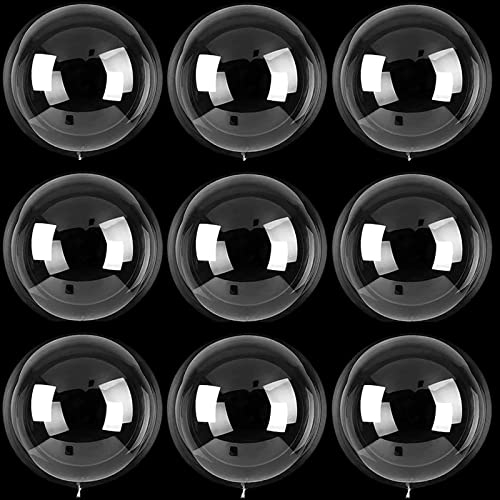 20 Stücke Transparent Bobo Ballons YUTOU Runde Luftballons Latex Helium Ballons Jumbo Bobo Klar Luftballons für Hochzeit Festivals Geburtstag Party Deko (18 Zoll)
