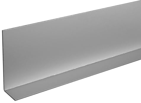 Sockelleiste | Aluminium | Edelstahl | Breite 20 mm | Höhe 60 mm | Länge 2500 mm | Materialstärke 1 mm | Selbstklebend | Fußleiste | 1 Stück