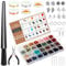 Knpwer 1600 Stck+Edelstein Kristall Perle Schmuck Machen Kit, 28 Farben Schmuckherstellungs Set für Edelsteinschmuck,Ringe Selber Machen Set,Kristallperlen Schmuck Basteln Bastelset Kit