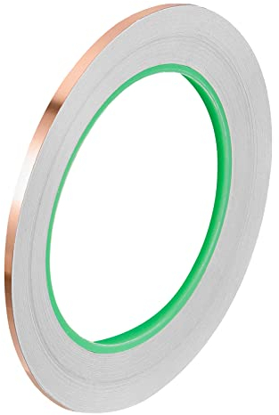 PATIKIL Rame Nastro 0,12 x 27 Iarde 0,05 Spessore Rame Lamina Nastro Biadesivo Conduttivo Adesivo EMI Schermatura per Elettronica, Circuiti, Messa Terra
