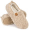 EverFoams, Pantofole da donna chiuse, pelose, morbide e comode, in shearling sintetico e memory foam, per uso in casa e in interni, cachi, 36/37 EU