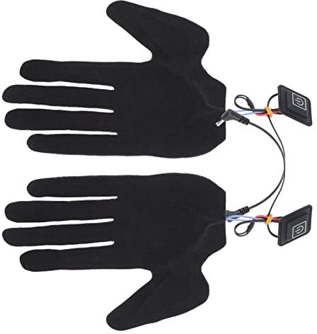 Bagima 2Pcs Electric Heating Gloves Pads 5 Finger Glove Heating Sheet USB Heated Gloves Pad Insert Liner with 3 Adjuatable Gears for Skiing Cycling