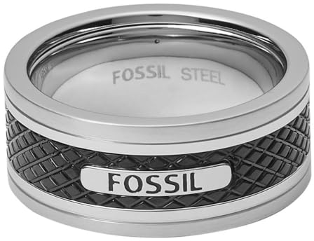 Fossil ring für männer, edelstahl-silberring , JF0088804011