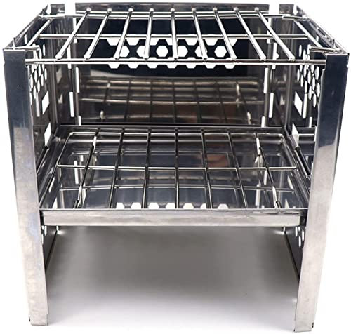 Grilles à charbon de bois Barbecue Grill Grilles lavables portables Jardin extérieur Voyages Fêtes de famille Outils de grillades Filet de gril droit (Rakt Grilln?t A)