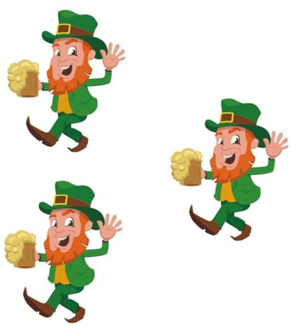 DOITOOL 3 Stk Patricks Türaufkleber Kleeblatt-tapete Irische Partyartikel Aufkleber Für Türen St Patricks Day Dekorationen Patricks Day Wanddekoration Wandfleck Fenster Haftet Poster Glas
