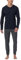 Schiesser Herren Schlafanzug Lang mit Bündchen-Nightwear Set Pyjamaset, Nachtblau_181922, 52
