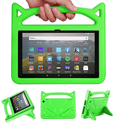 DJ&RPPQ case for 8INCH Tablet (2022/2020 Release),Light Weight/Shock-Absorption/Anti Slip/High Impact/Handle Friendly Kids Case.(Incompatible with iPad Samsung).Green