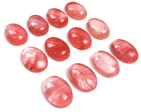 DIYEAH 10stücke Natürlicher Roter Achat Cabochon Oval Patch Für Diy Schmuckherstellung Glatte Oberfläche Flache Basis Vielseitig Für Ohrringe Manschettenknöpfe Und Dekorationen