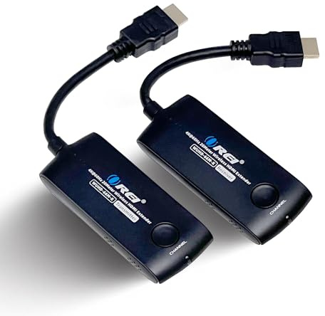 OREI Wireless HDMI Extender Transmitter & Receiver Dongle UtraHD 5.1-5.2 Ghz Up to 4K @ 60Hz - Upto 60 Feet - Perfect for Streaming from Laptop, PC, Cable, Netflix, YouTube, PS4 to HDTV/Projector