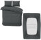 MOONLIGHT20015 King Bedding Set 4 Piece Duvet Cover Fitted Sheet with Pillow cases Soft Brushed Microfiber Duvet Cover sets Charcoal