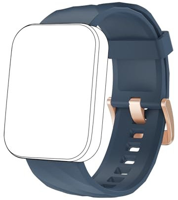 RUIMEN Correa de reloj inteligente D1, correas de repuesto impermeables ajustables de silicona suave para reloj inteligente D1 (Azul)