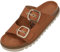 Palado Pantoletten Damen Korfu Niete by Sila Sahin - gefertigt in Spanien - elegante Oberfläche - Veloursleder-Decksohle - ergonomisches Weichfußbett - EVA-Sohle Braun UK7 - EU40
