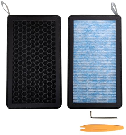 Mulcort Confezione da 2 filtri dell'aria, filtro dell'aria interna ai carboni attivi, filtro dell'aria HEPA compatibile con Tesla Model 3 Model Y