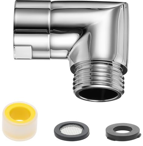 Handbrause Adapter 90 Grad Winkelstück für Duschkopf Regendusche Duschkopf Adapter Duschschlauch Adapter Winkel Winkelstück Für Handbrause Beweglich Duscharmanschluss für Handbrausen Kopfbrausen